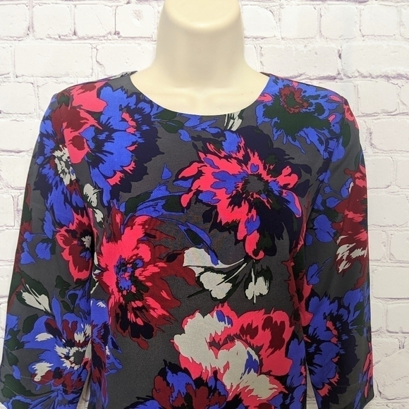 Fossil Floral Silk Shift Dress - Picture 2 of 6